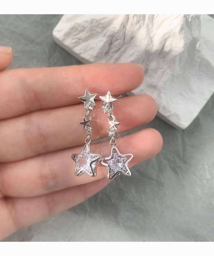 Star Rhinestone Alloy Dangle Earring