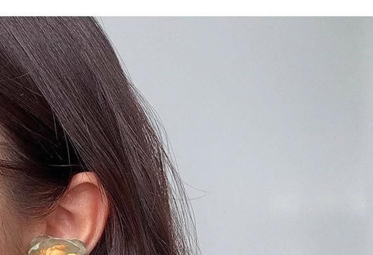 Floral Fabric Stud Earring