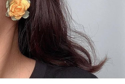 Floral Fabric Stud Earring