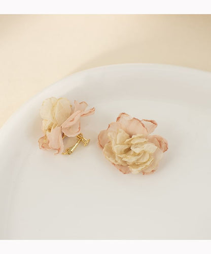 Floral Fabric Stud Earring