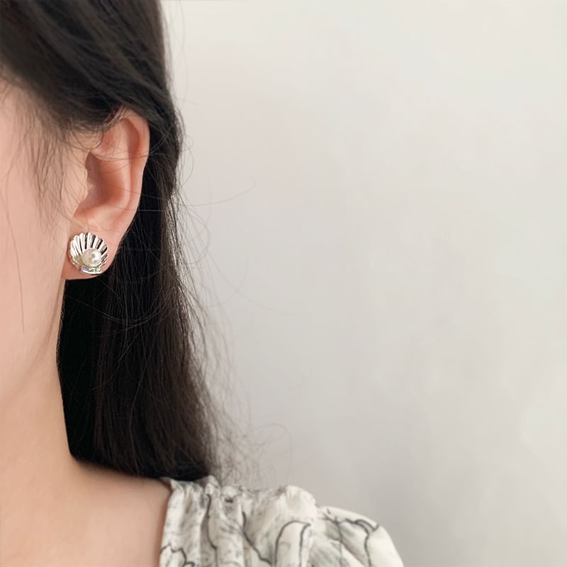 Starfish / Crab / Shell Rhinestone Faux Pearl Alloy Stud Earring