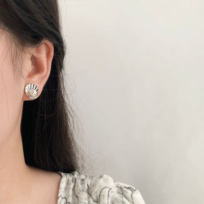 Starfish / Crab / Shell Rhinestone Faux Pearl Alloy Stud Earring