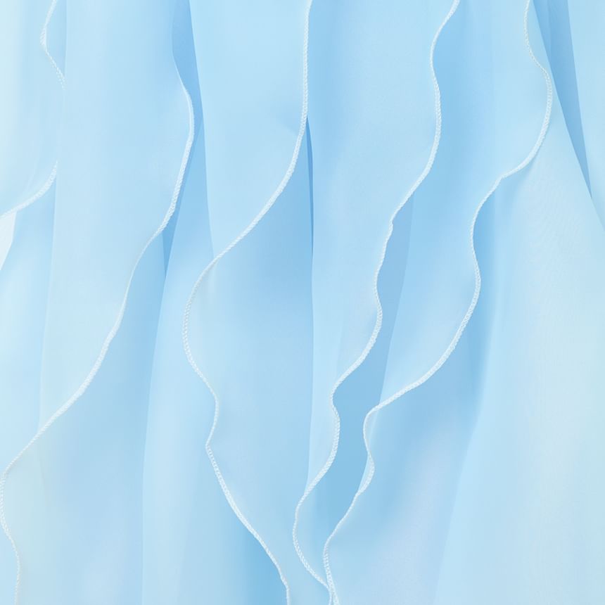 Evening Plain Ruffle Gown A-Line