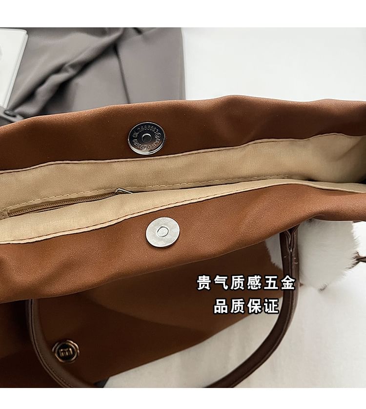 Logo Accent Drawstring Tote Bag