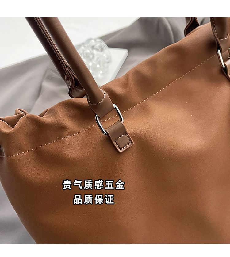 Logo Accent Drawstring Tote Bag