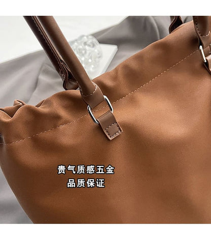 Logo Accent Drawstring Tote Bag