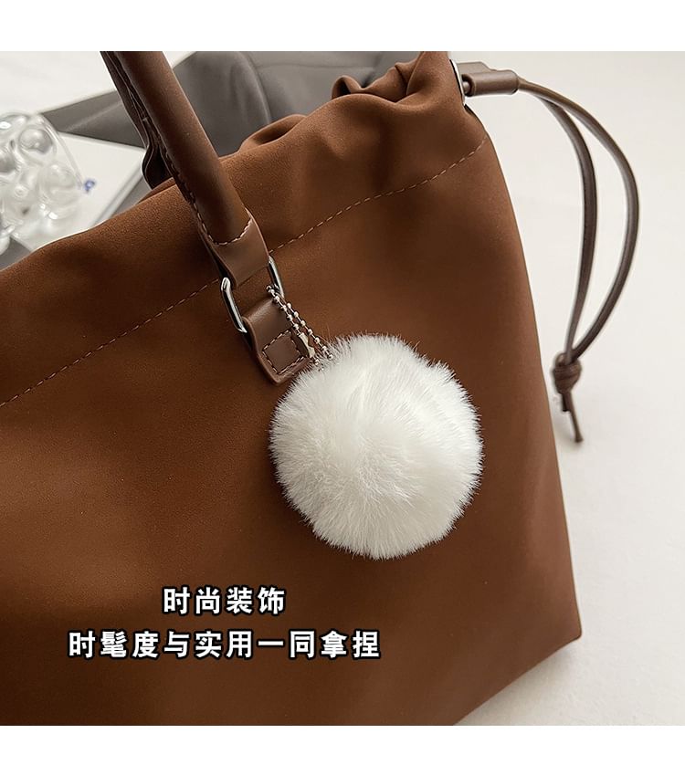 Logo Accent Drawstring Tote Bag