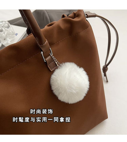 Logo Accent Drawstring Tote Bag