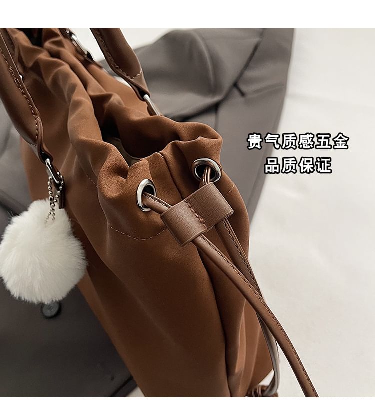 Logo Accent Drawstring Tote Bag