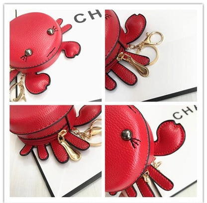 Cartoon Crab Faux Leather Coin Purse