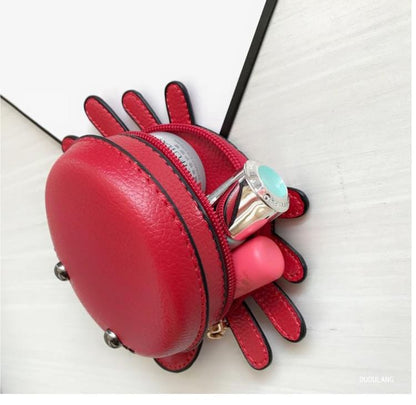 Cartoon Crab Faux Leather Coin Purse