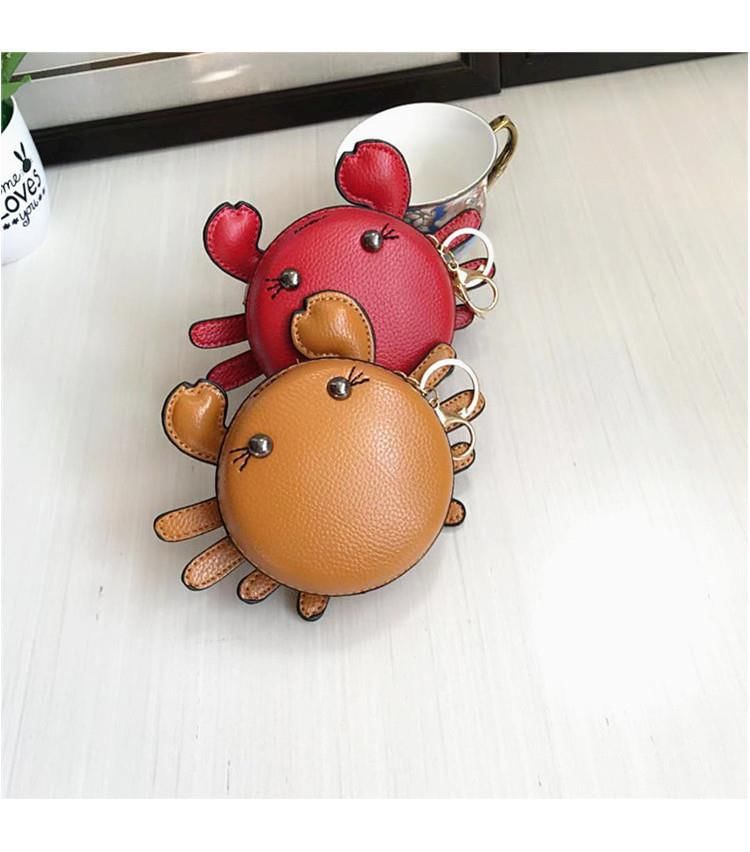 Cartoon Crab Faux Leather Coin Purse