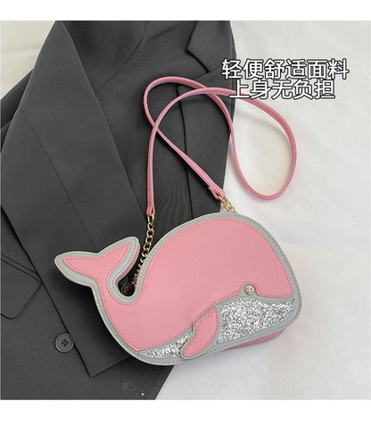 Dolphin Faux Leather Crossbody Bag