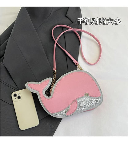 Dolphin Faux Leather Crossbody Bag