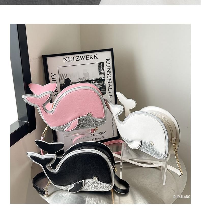 Dolphin Faux Leather Crossbody Bag