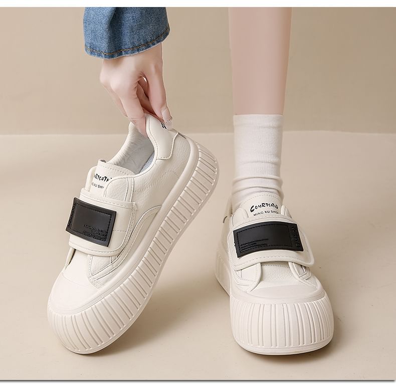 Platform Hook-And-Loop Sneakers