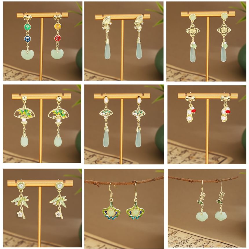 Faux Gemstone Dangle Earring