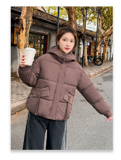 Turtleneck Zip-Up Puffer Jacket