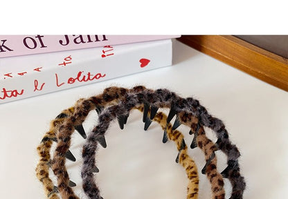 Leopard Print Chenille Headband