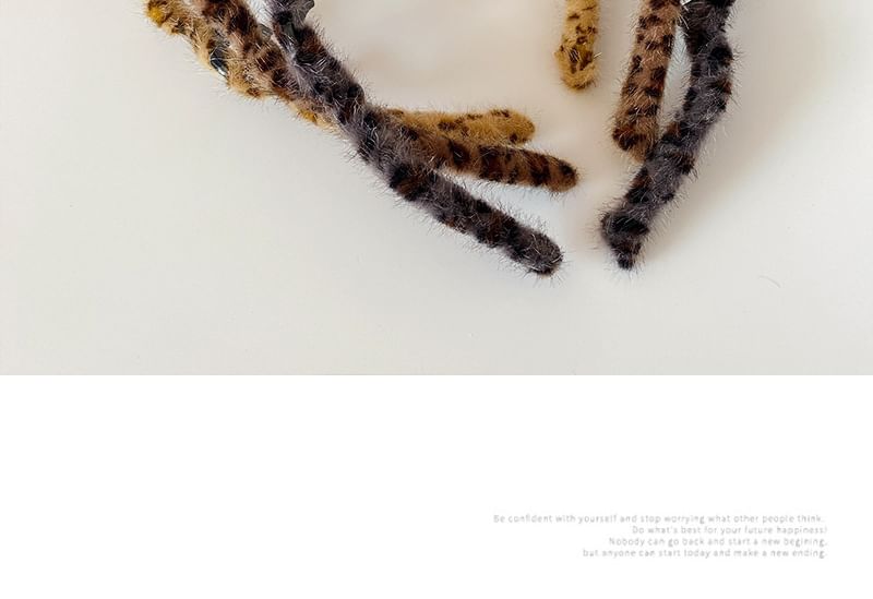 Leopard Print Chenille Headband