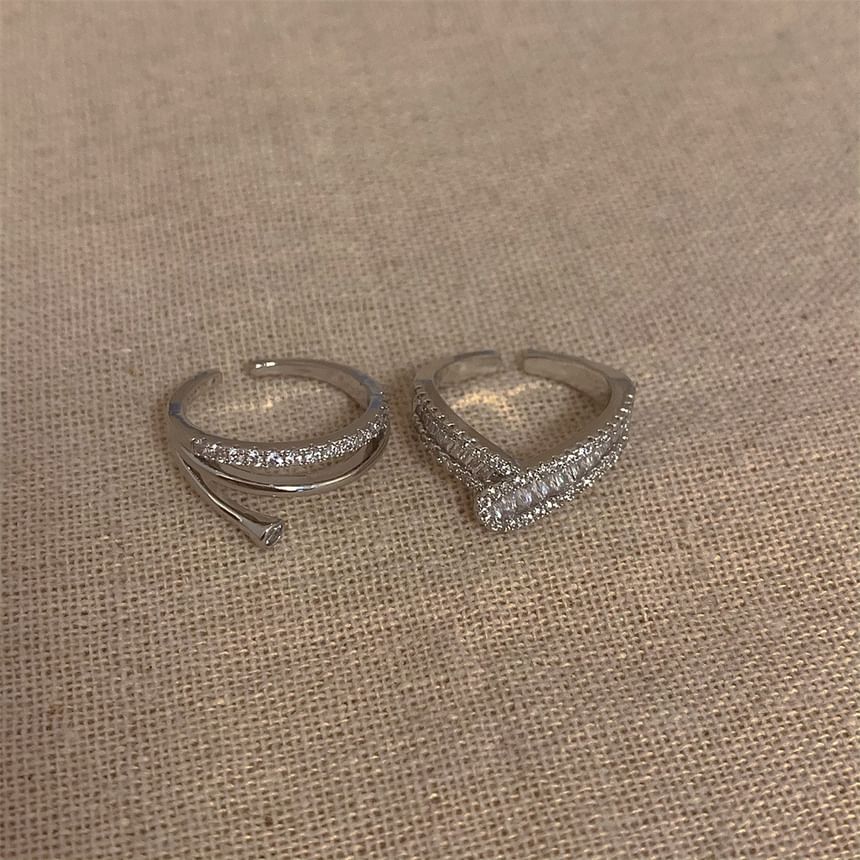 Rhinestone Open Ring (Various Design)