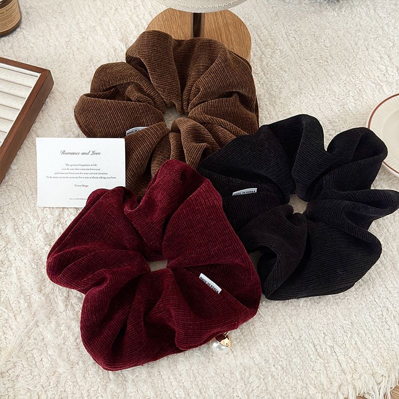 Plain Corduroy Scrunchie