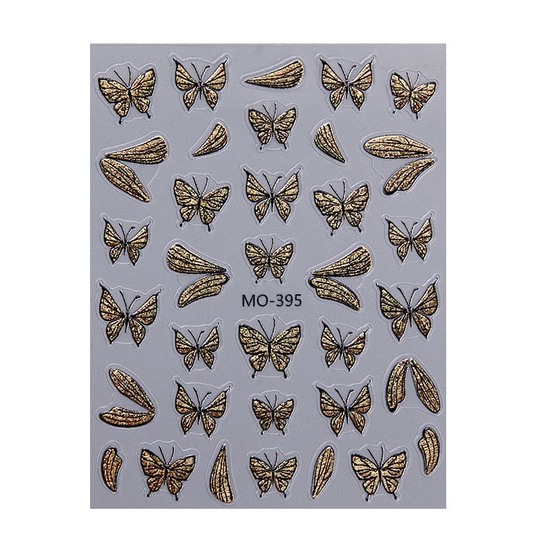 Butterfly Cat Eye Nail Art Stickers