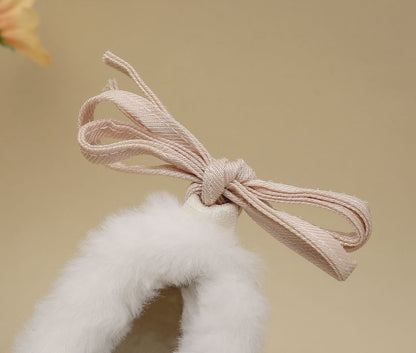 Platform Fleece-Lined Heel Bow Pumps Wedge