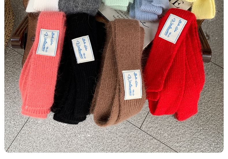 Plain Knit Narrow Scarf