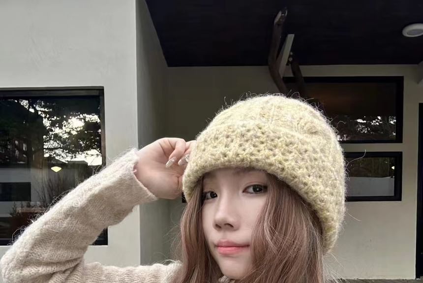 Plain Cable Knit Beanie
