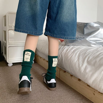 Plain Applique Socks