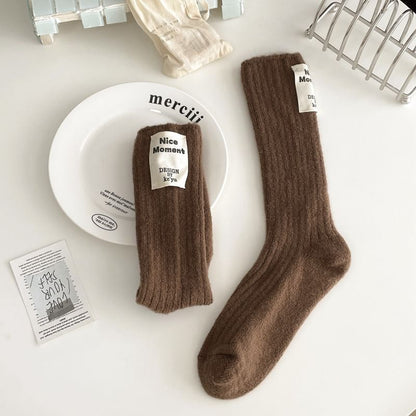 Plain Applique Socks