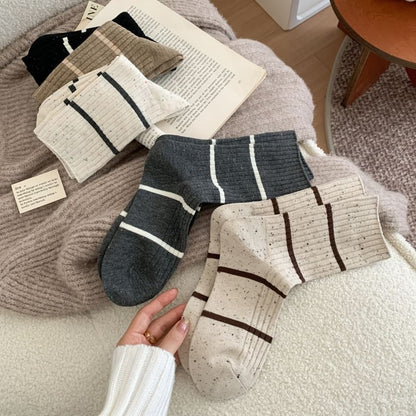 Striped Ribbed Socks