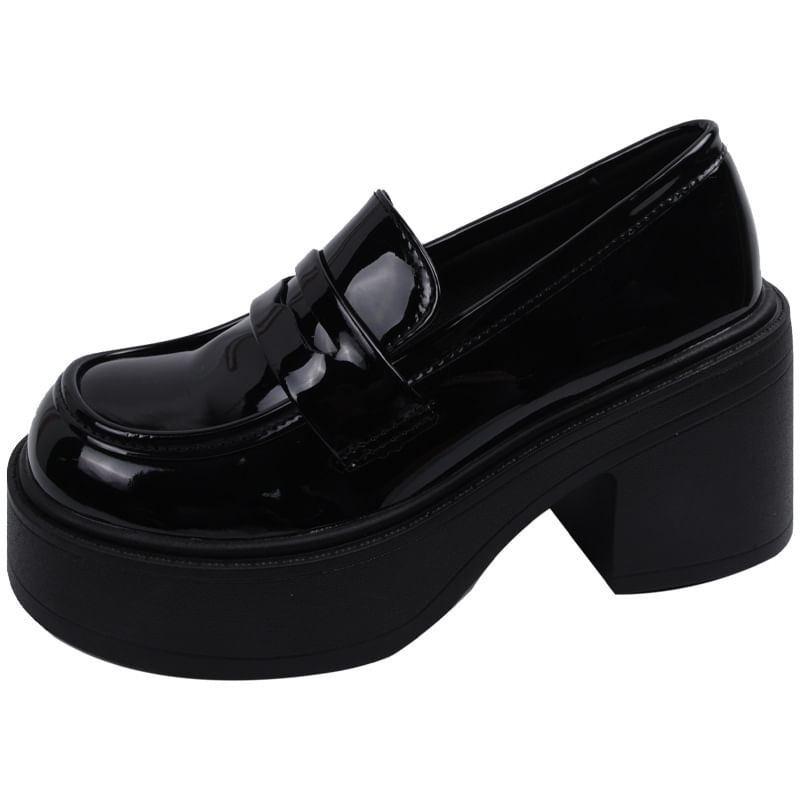 Platform Penny Loafer Pumps