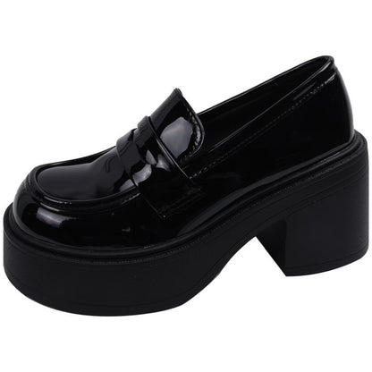 Platform Penny Loafer Pumps