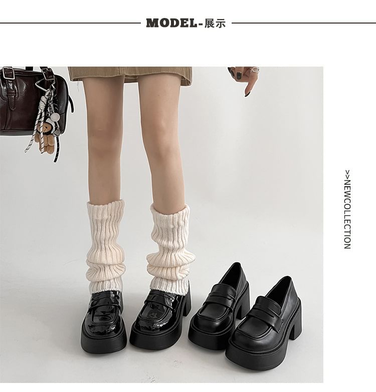 Platform Penny Loafer Pumps