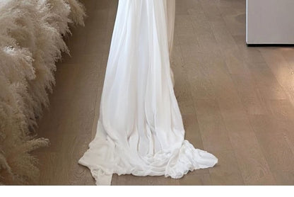 Strapless Plain Sheath Wedding Gown
