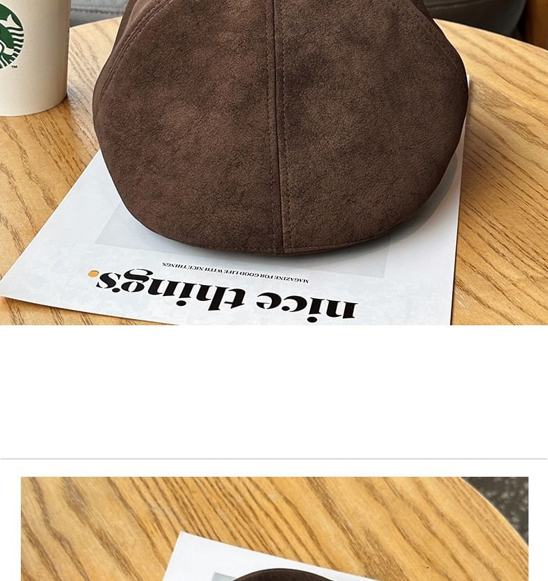 Suede Newsboy Cap