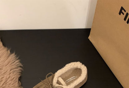 Fleece-Lined Lace-Up Shoes