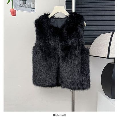 Faux-Fur Vest Jacket