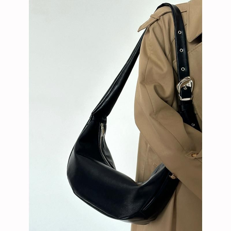 Faux Leather Hobo Bag