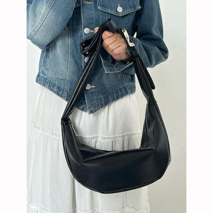 Faux Leather Hobo Bag
