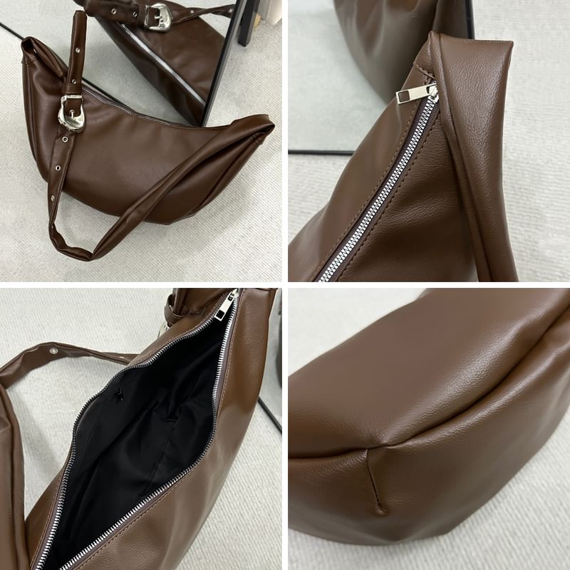 Faux Leather Hobo Bag