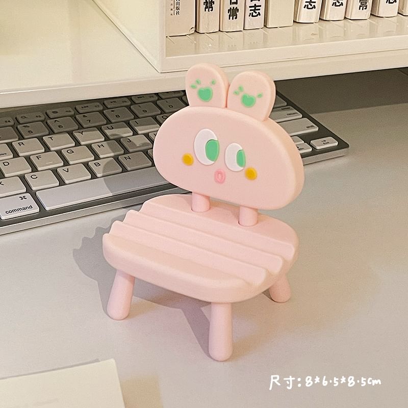 Cartoon Plastic Chair Desktop Phone Stand (Various Designs)