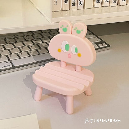 Cartoon Plastic Chair Desktop Phone Stand (Various Designs)