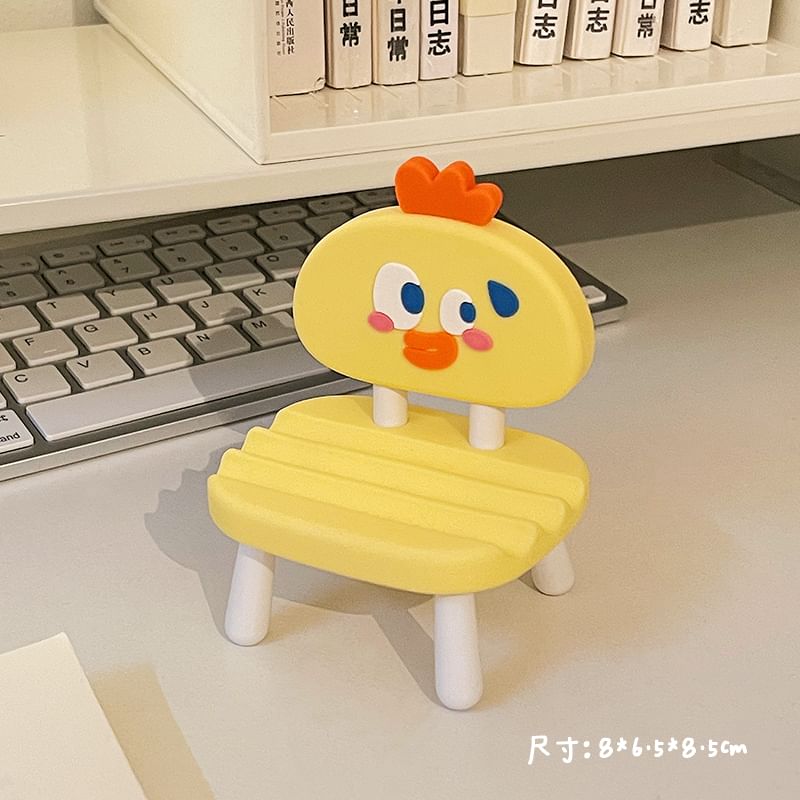 Cartoon Plastic Chair Desktop Phone Stand (Various Designs)