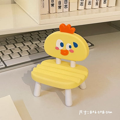 Cartoon Plastic Chair Desktop Phone Stand (Various Designs)