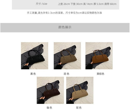 Contrast Stitching Shoulder Bag