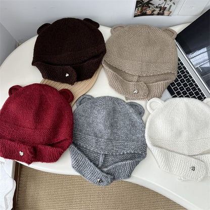 Knit Balaclava Bear Ear