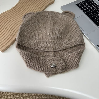 Knit Balaclava Bear Ear